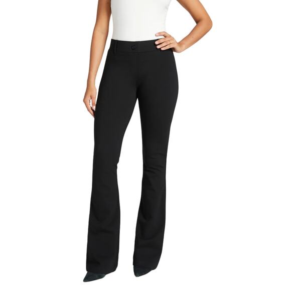 Betabrand Dress Yoga Pants Womens Large Black Bootcut Ponte Knit Stretch Trouser - Picture 1 of 12